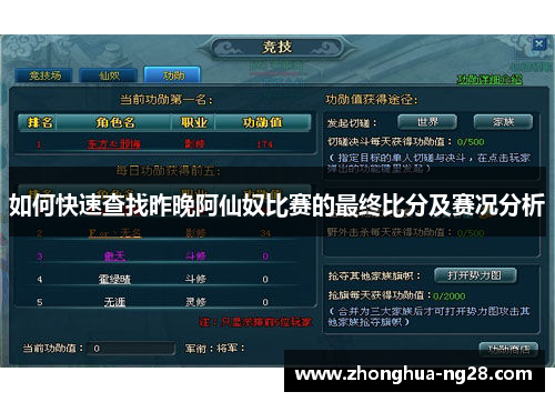 如何快速查找昨晚阿仙奴比赛的最终比分及赛况分析